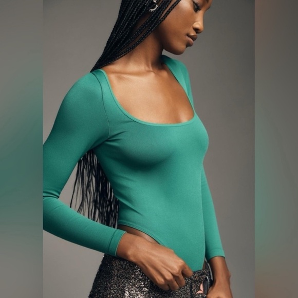 Anthropologie Emerald Green The Viv
Long-Sleeve Bodysuit S/M - Picture 9 of 9